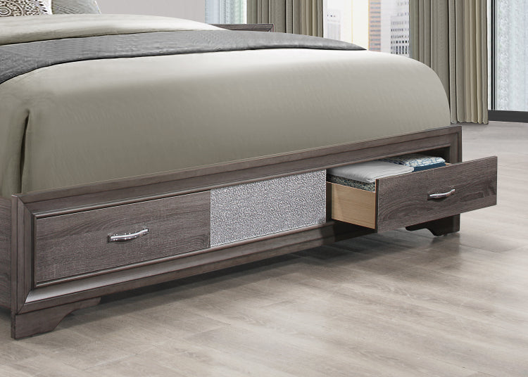 Ryder Sparkle Grey Queen Bed