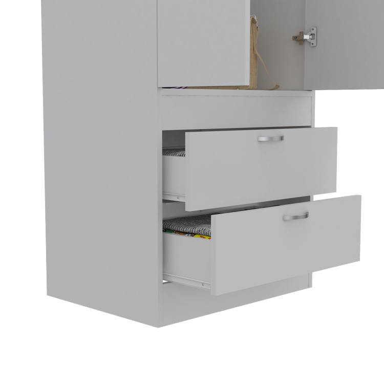 Alabama Armoire, One Large Cabinet, Two Drawers