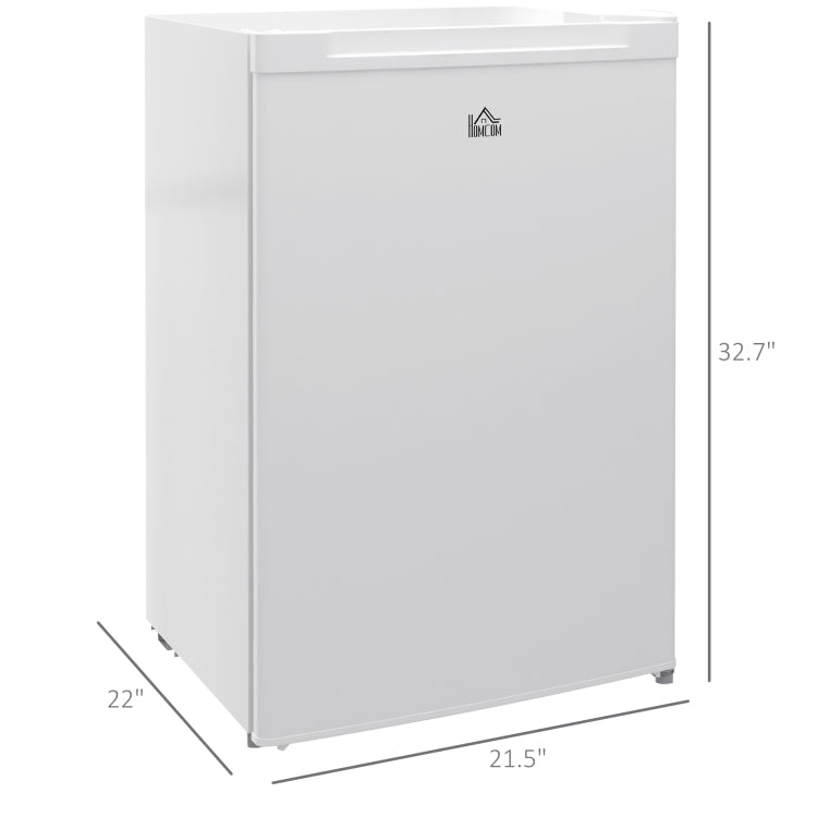 Homcom Upright Freezer, 3.0 Cubic Feet Compact Mini Freezer With Reversible Single Door And Adjustable Thermostat, Small Freezer For Home, Dorm, Apartment, Home Office, White