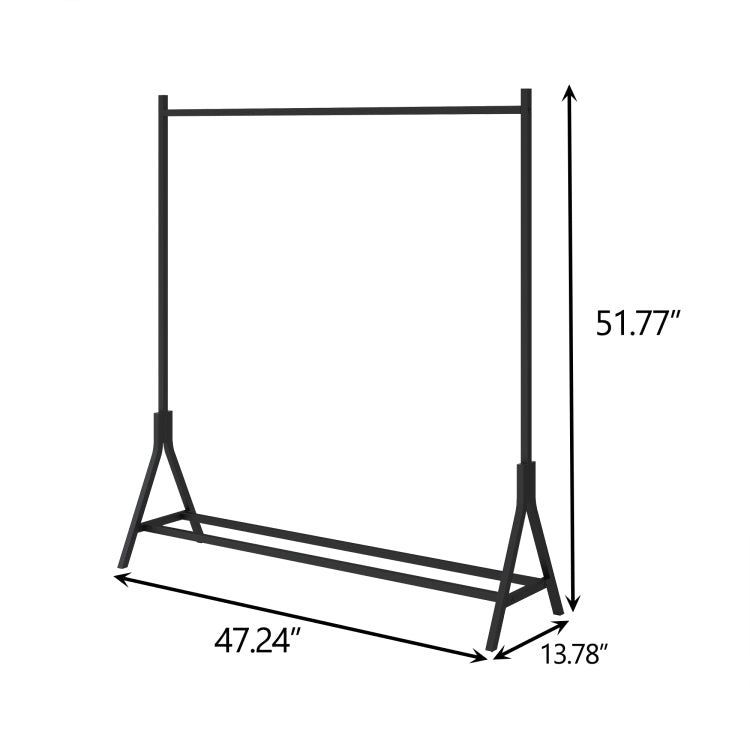 Garment Rack Freestanding Hanger Multi Functional Single Pole Bedroom Clothing Rack Bedroom, Black