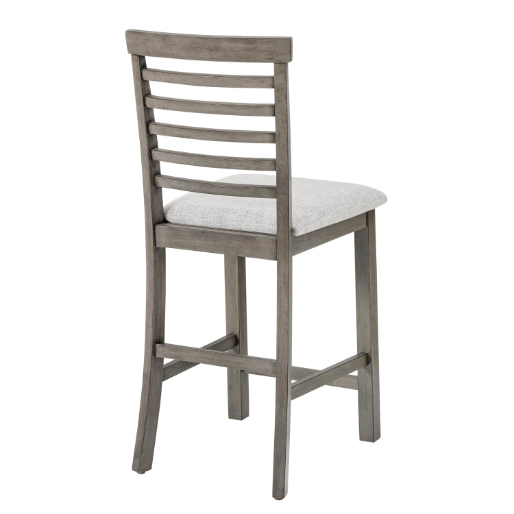 Dining Table, Bar Table And Chairs Set, 5 Piece Dining Table Set,Retro Style Breakfast Table Set,For Living Room, Dining Room Gray Requires Assembly