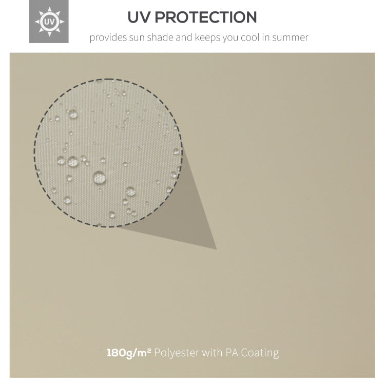 Outsunny 13' X 10' Gazebo Replacement Canopy, 2 Tier Top Uv Cover For 9.84' X 9.84' Outdoor Gazebo, Cream White Top Only