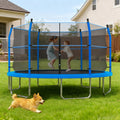 14Ft Trampoline With Ladder And Enclosure Net For Kids And Adults, Heavy Duty 14' Outdoor Trampoline For Backyard