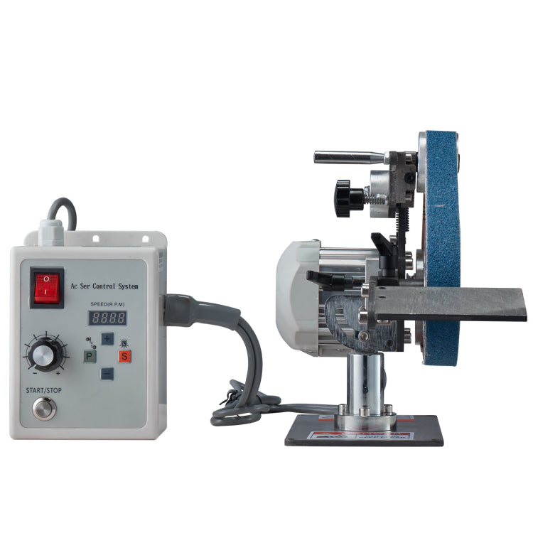 Belt Grinder Sander, 30 X 1 Inch Variable Speed Belt Polisher With Vfd, 550W Polishing Grinding Machine With 2 Grinding Moulds & 3Pcs Sanding Belts For Metalworking, Knife Making