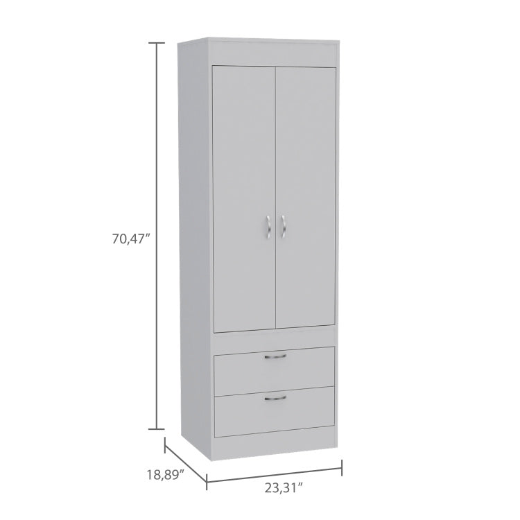 Alabama Armoire, One Large Cabinet, Two Drawers