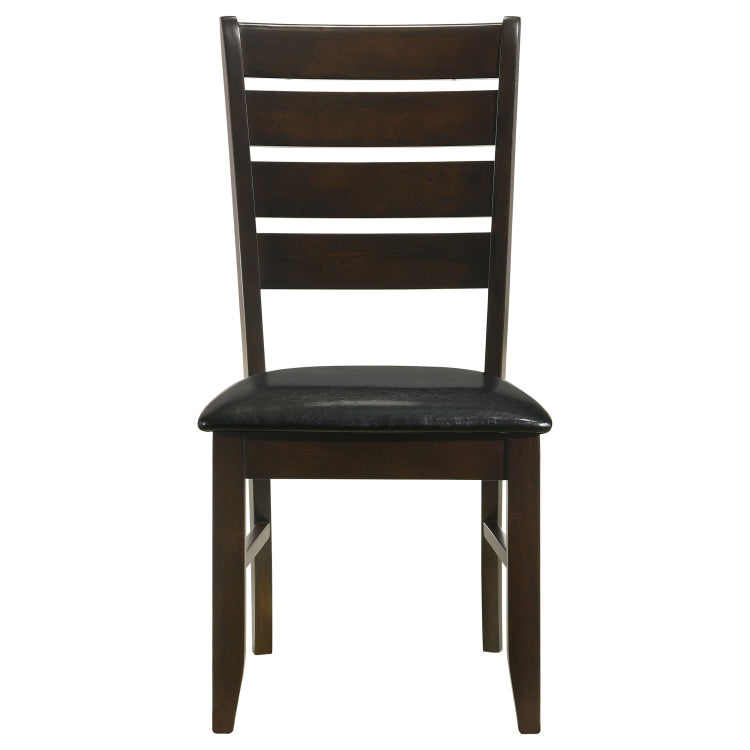 Cappuccino And Black Padded Seat Side Chairs Set Of 2