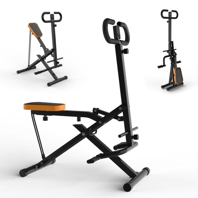 Squat Machine For Home, Assist Trainer For Glutes Workout Foldable With Resistance Bands, For Botty Glutes Butt Thighs, Ab Back Leg Press Hip Thrust For Home Gym Fitness Black