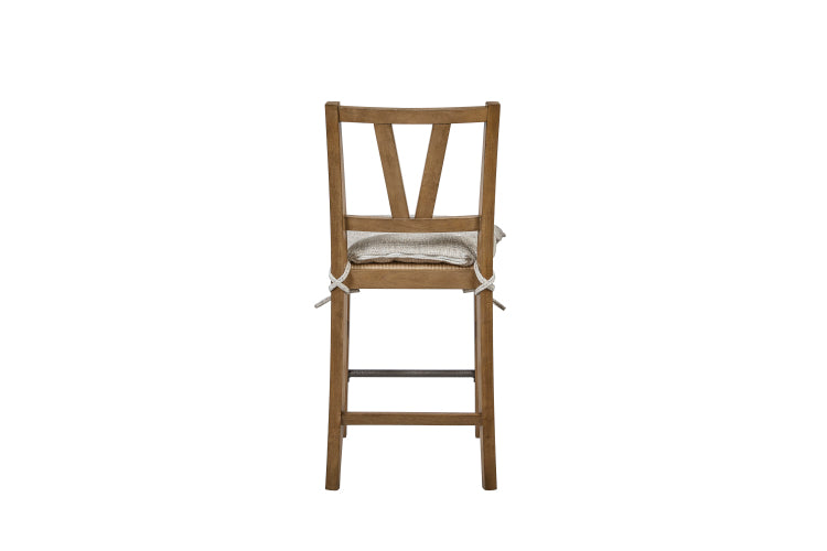 Counter Height Slat Back Chair Almond Set Of 2