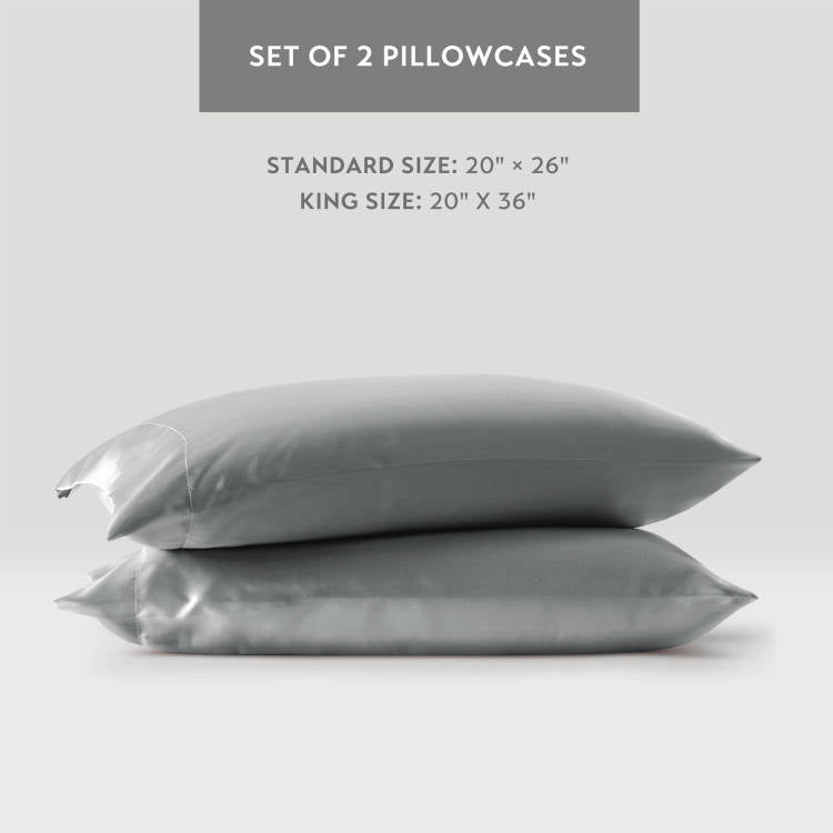 4 Pcs Twin Luxury Sheet Set Grey