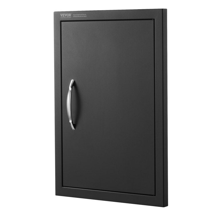 Bbq Access Door, 16W X 22H Inch Single Outdoor Kitchen Door, Cold Plate Flush Mount Door, Wall Vertical Door With Handle, For Bbq Island, Grilling Station, Outside Cabinet