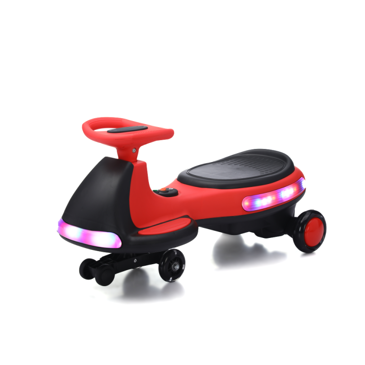 Kids Electric Ride On Car 12V Electric Wiggle Car , Led Lights , Music,Anti Rollover For Boys And Girls Ages 3 Indoor Outdoor