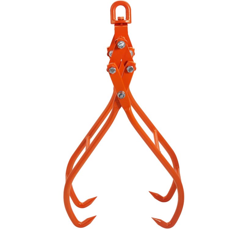 Timber Claw Hook, 36 Inch 4 Claw Log Grapple For Logging Tongs, Swivel Steel Log Lifting Tongs, Eagle Claws Design With 3307 Lbs 1500 Kg Loading Capacity For Tractors, Atvs, Trucks, Forklifts