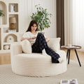 50"L Corduroy Sponge Single Sofa,No Assembly Required,Fluffy Modern Sleeper Chair For Living Room, Bedroom, Lounge And Projection Room Not A Swivel Chair