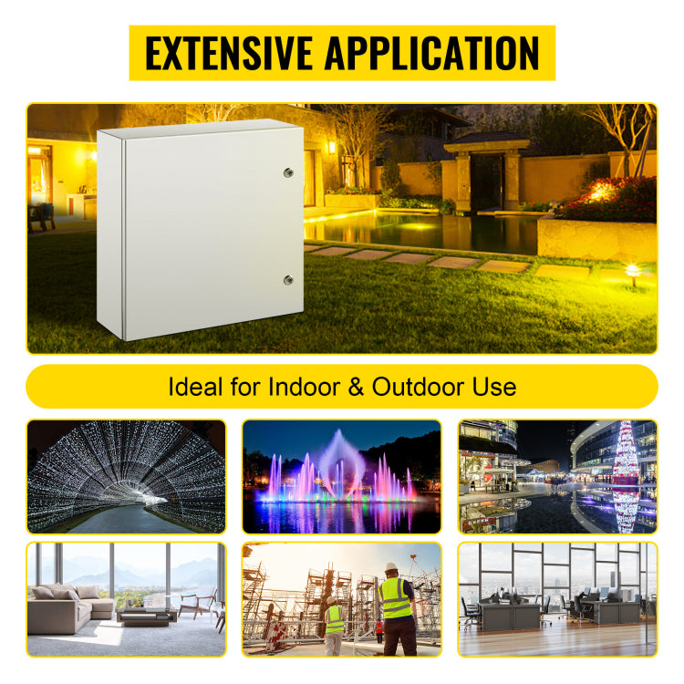 Nema Steel Enclosure, 24 X 24 X 8'' Nema 4X Steel Electrical Box, Ip66 Waterproof & Dustproof, Outdoor Indoor Electrical Junction Box, With Mounting Plate