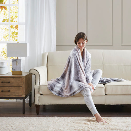 1Pc 50X60" Faux Fur Throw