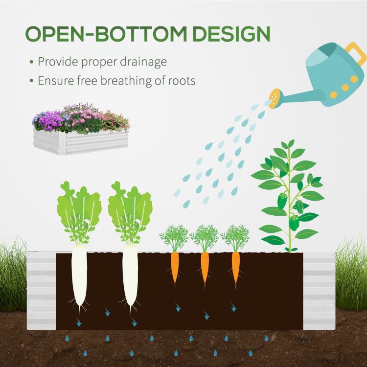 Outsunny Galvanized Raised Garden Bed With Mini Greenhouse Cover, Outdoor Metal Planter Box With 2 Roll Up Windows For Growing Flowers, Fruits, Vegetables, And Herbs, 50" X 37.5" X 36.25", Green
