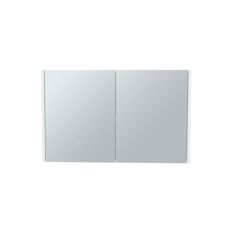Bouti 19.7" H X 31.5" W Double Door Mirror Medicine Cabinet, Three Interior Shelves For Bathroom, Kitchen White
