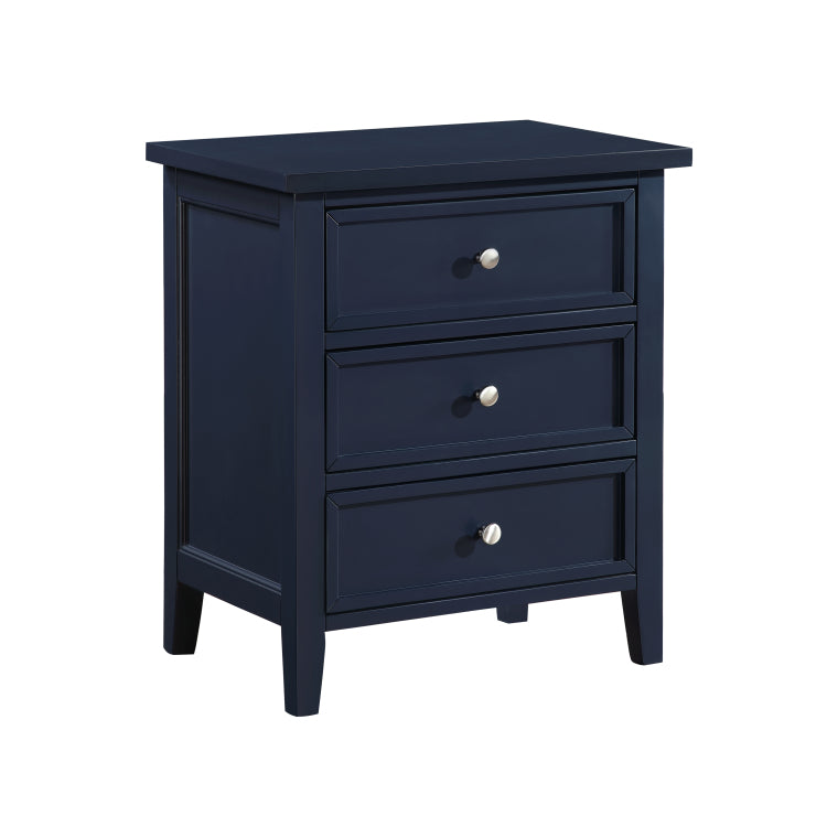 Luca 3 Drawer Nightstand Midnight Blue