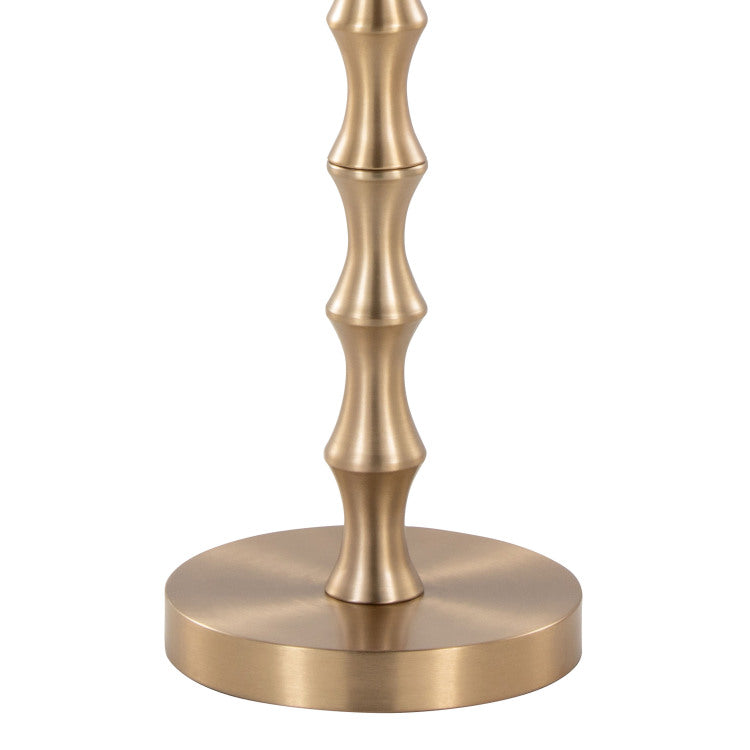 26.75" Contemporary Metal Accent Table In Gold Metal
