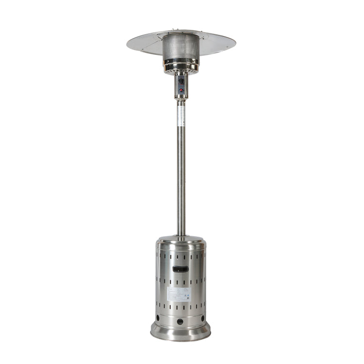 Outdoor 48,000 Btu Outdoor Propane Patio Heater With Wheels And Cover, Stainless Steel Burner For Outdoor Use, Triple Protection System, Garden Commercial Residential