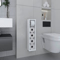 Bali 28" High Toilet Paper Holder Narrow Shelf Organizer For Bathroom, Living Room, Kitchen