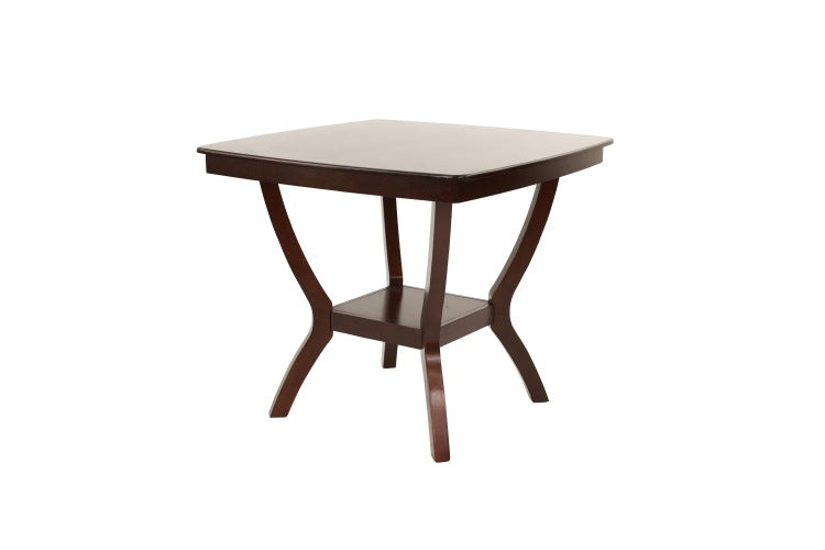 Dining Table Counter Height Dining Table 1Pc Table W Shelve Solidwood Espresso Finish Dining Room Furniture