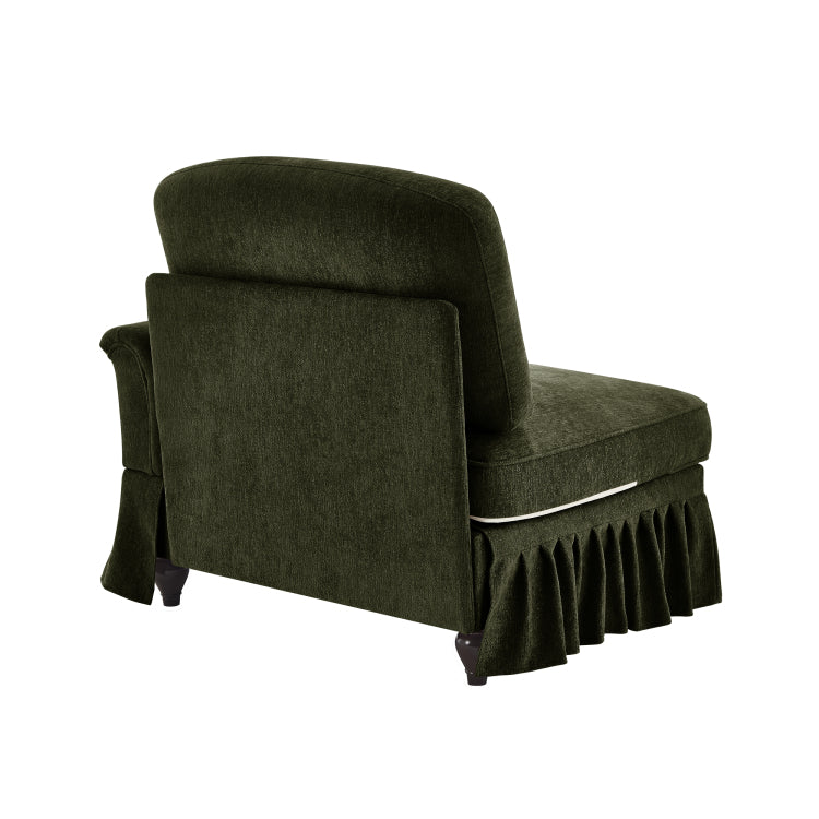 Sofa Rsf Chenille W 1 Pillow Green