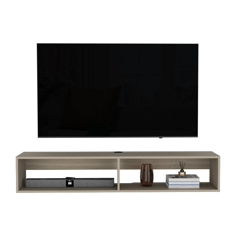 Floating Tv Stand Moore, Living Room, White Oak