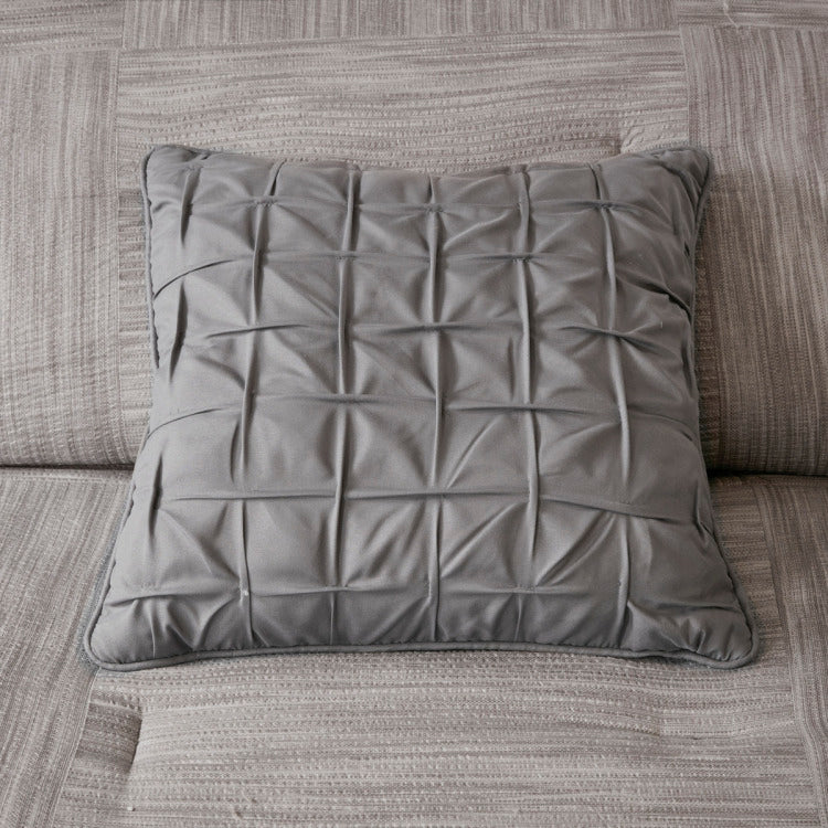 7 Piece Printed Seersucker Comforter Set Grey Queen
