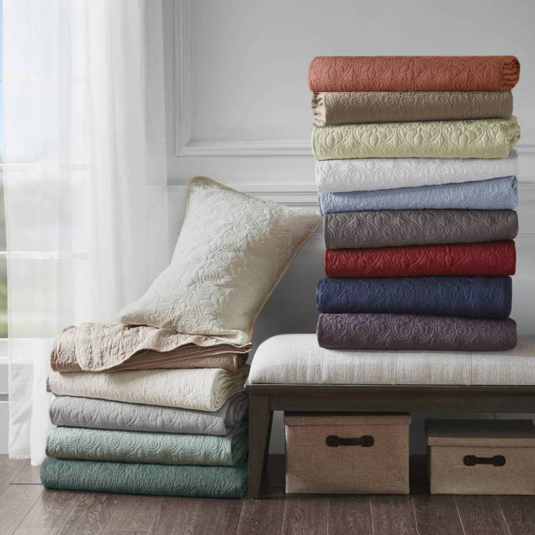 3 Piece Reversible Bedspread Set Balsam Green Queen