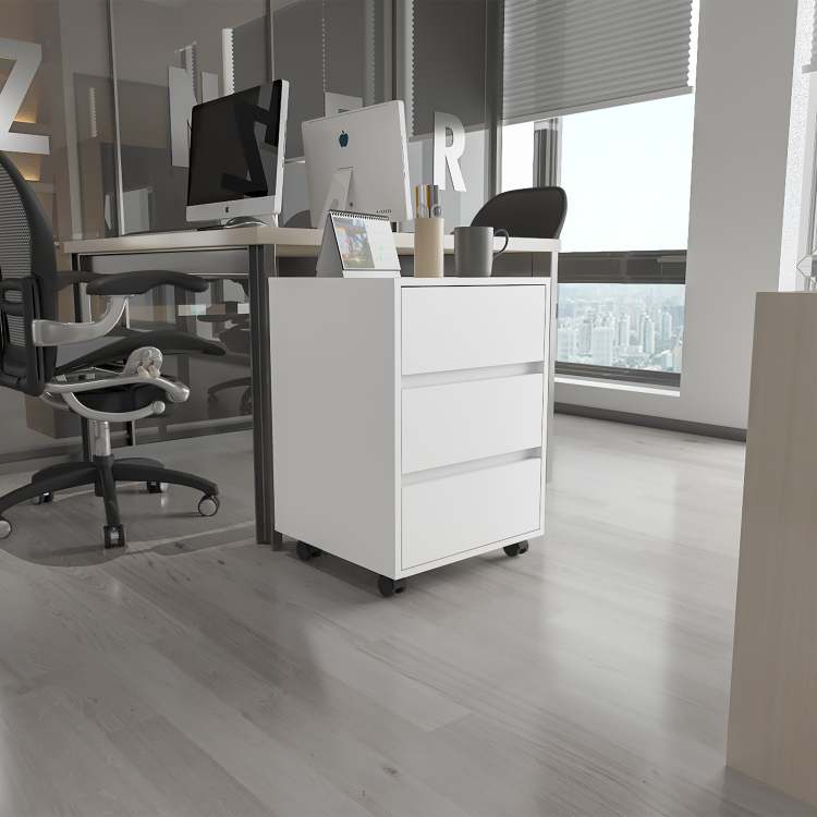 Eagle Creek 3 Drawer Rectangle Filing Cabinet White