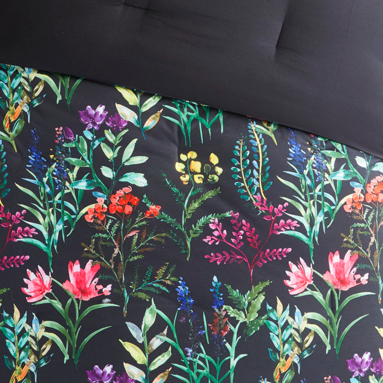 5 Piece Comforter Set Black Full Queen