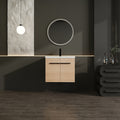 Oak 24 Inch Bathroom Vanity With Resin Countertop Sink, 2 Doors Bathroom Cabinet Set