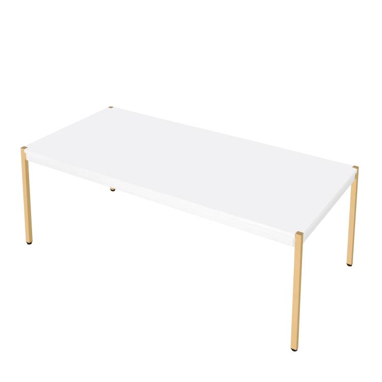 Otrac White & Gold Finish Coffee Table