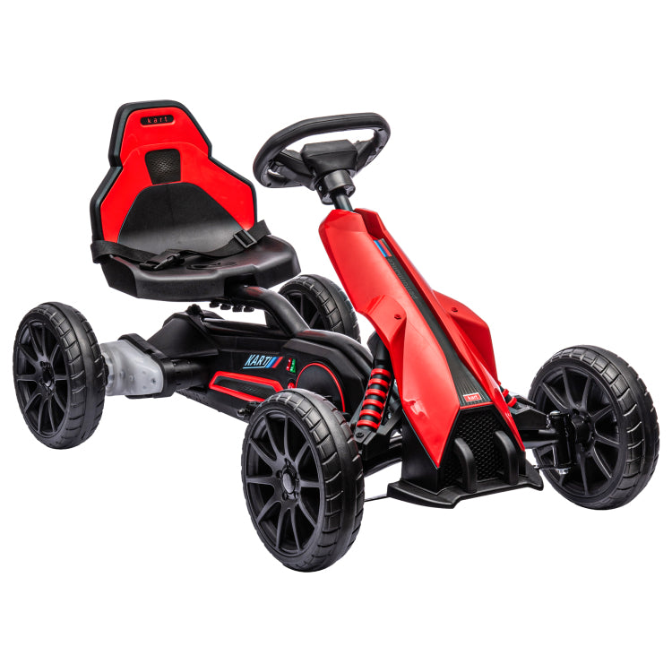 Aosom 12V Electric Go Kart For Kids, Outdoor Ride On Toy With Forward Backward Drive & Adjustable Speed, Gift For Child 3 8 Years Old, Red
