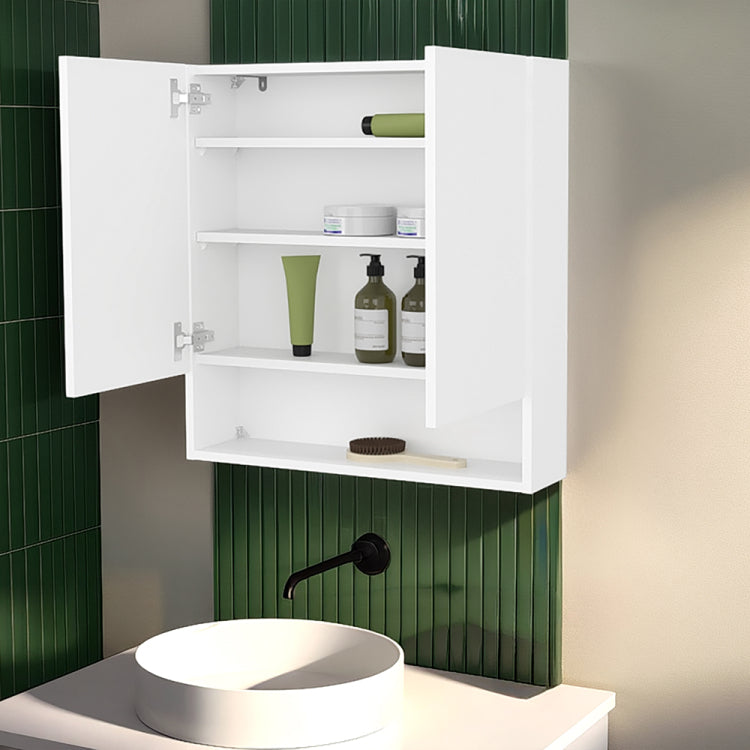Gaviota Wall Mounted Medicine Cabinet, Two Doors, Three Interior Shelves, Modern Bathroom Storage Unit, White