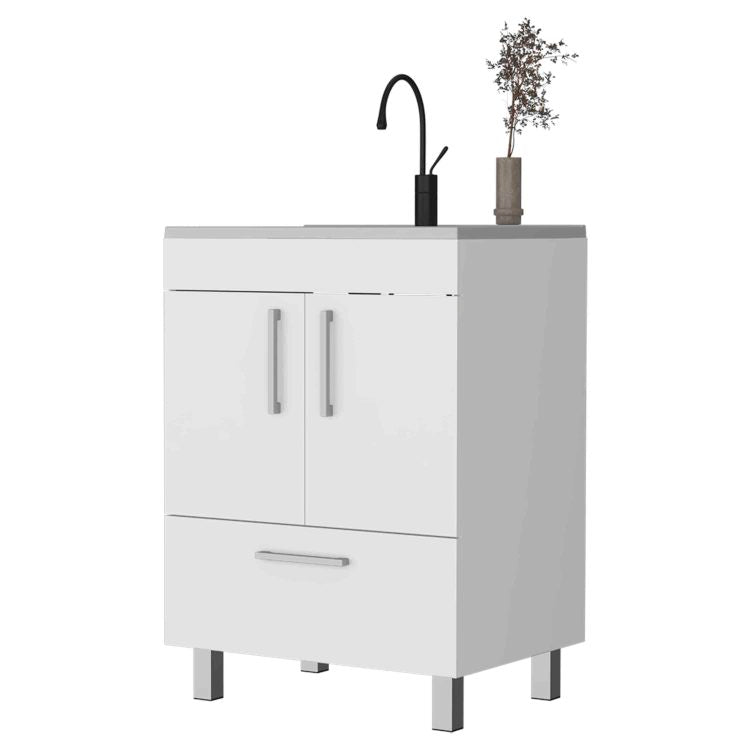 Othello Single Bathroom Vanity, Double Door Cabinet,One Drawer