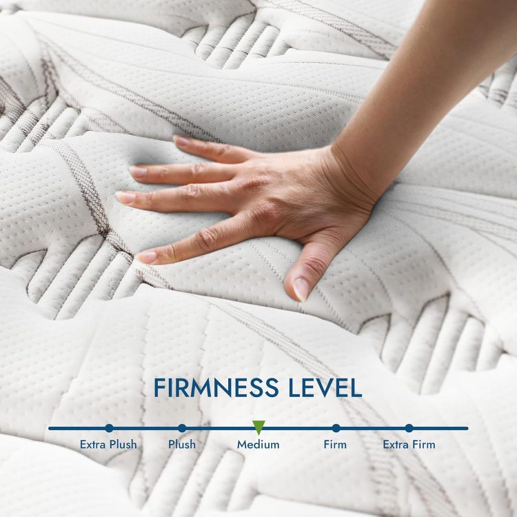 Assembled In Usa 12" Full Diamond Innerspring Hybrid And Cooling Gel Memory Foam Mattress, Pressure Relief, And Motion Isolation, Certipur Us And Oeko Tex Certified