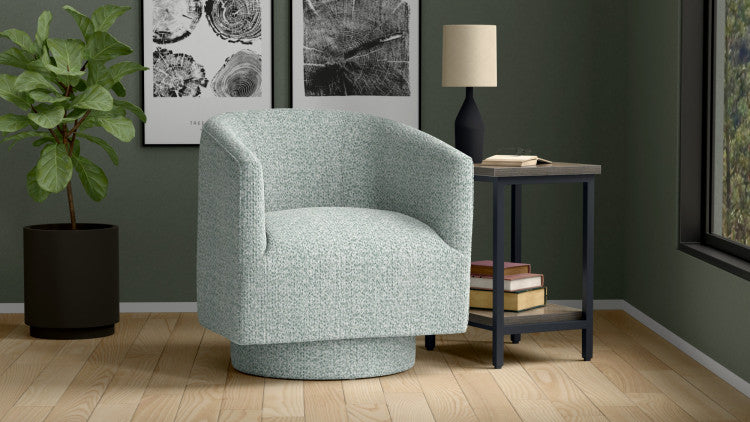 Blue Swivel Accent Chair