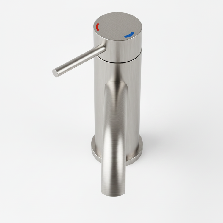 Single Handle Bathroom Faucet Lavatory Faucet Stainless Steel Single Hole T10, Brushed Nickel