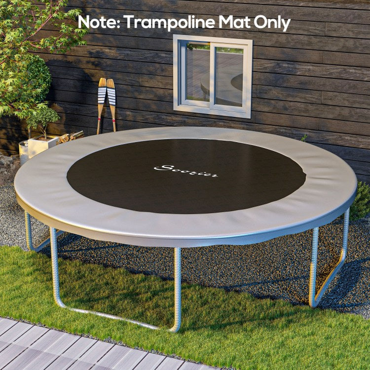 Soozier Trampoline Replacement Mat, Fits 12' Trampoline With 72 V Hooks & 5.5" Springs, Trampoline Mat With 8 Rows Of Stitching & Spring Pull Tool Spring & Frame Not Included , Orange