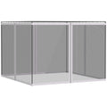 Outsunny 10' X 13' Replacement Mesh Sidewall Netting For Patio Gazebos And Canopy Tents With Zippers Sidewall Only , White