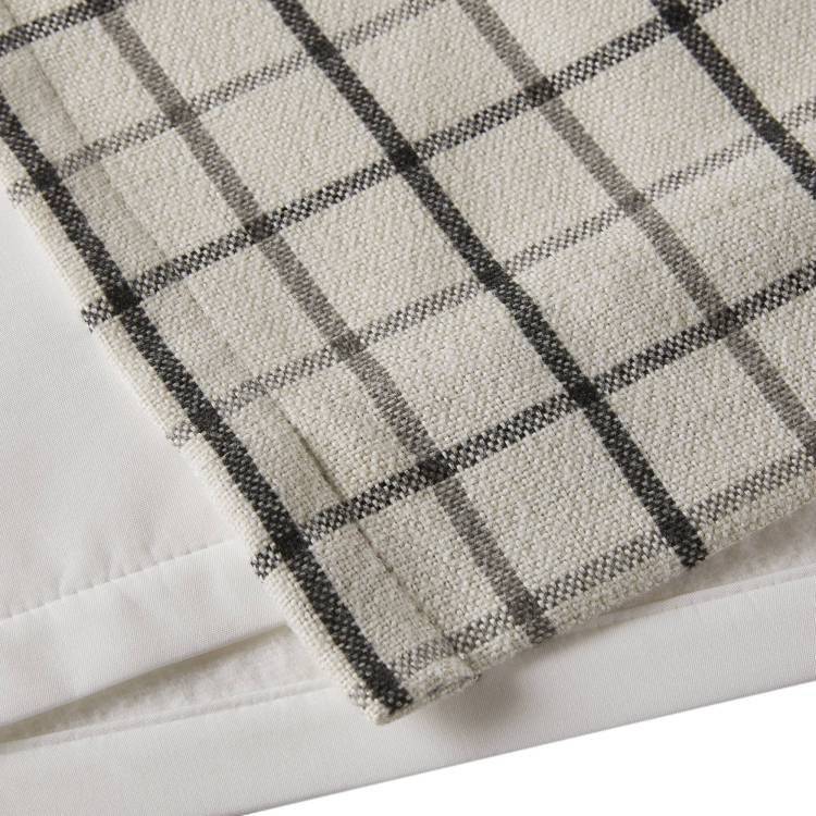 1Pc 50X84" Plaid Rod Pocket And Back Tab Curtain Panel With Fleece Lining