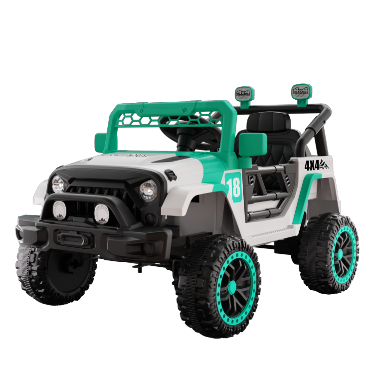 12V Ride On Car With Parent Remote Control, Toddler Electric Car With Spring Suspension, Led Lights & Music Player Safe Battery Toy For Kids, Christmas & Birthday Gift Wight Green