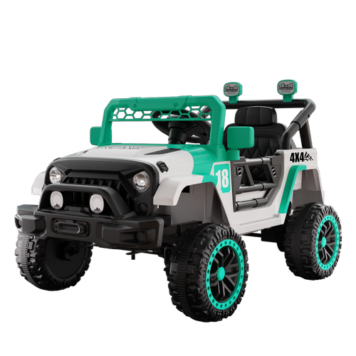 12V Ride On Car With Parent Remote Control, Toddler Electric Car With Spring Suspension, Led Lights & Music Player Safe Battery Toy For Kids, Christmas & Birthday Gift Wight Green