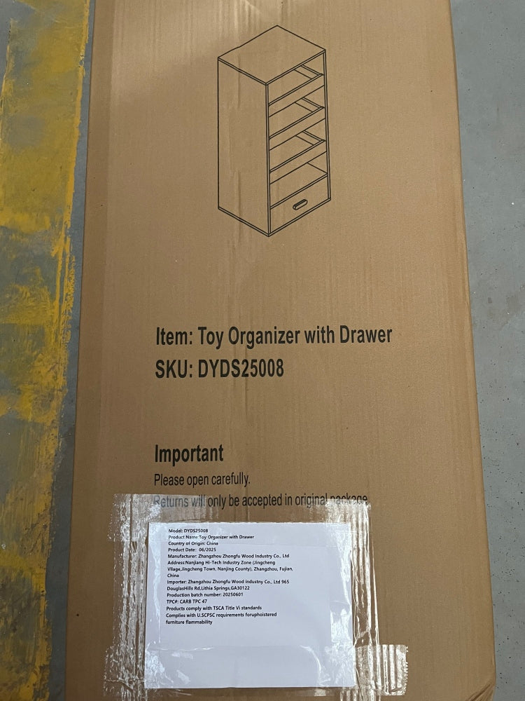4 Tier Freestanding Bookshelf With 3 Sliding Drawers And 1 Bottom Drawer