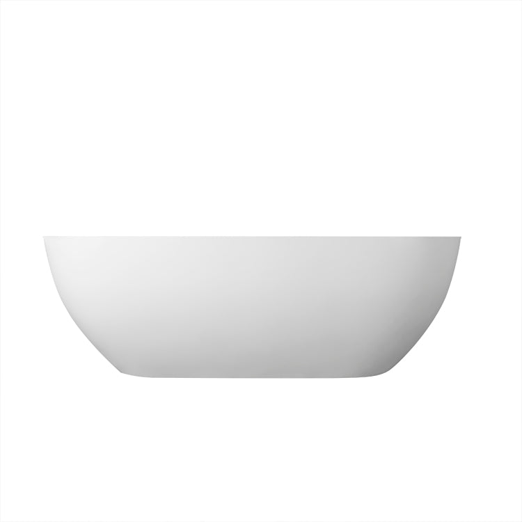 69 Inch Solid Surface Soaking Bathtub Deep Soak Freestanding Tub