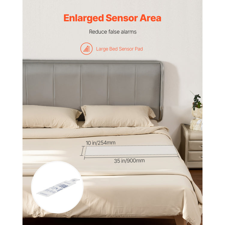 Early Alert Bed Alarm System Wireless Bed Sensor Pad With Call Button & Pager