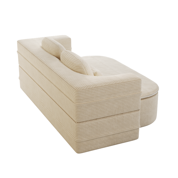 75''2 In 1 Foldable Sofa,Convertible Sleeper Foam Sofa Bed With Multi Functional Blanket, Corduroy Floor Folding Sofa Bed, Floor Sofa Lounge Sofa For Living Room Bedroom Lounge Studio
