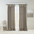 Twist Tab Lined Window Curtain Panel Pewter 50X108"